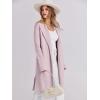 imageANRABESS Womens Cardigans Sweater 2024 Casual Lapel Open Front Knit Warm Wool Coatigan Jacket Long Blazer CoatLight Pink
