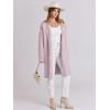 imageANRABESS Womens Cardigans Sweater 2024 Casual Lapel Open Front Knit Warm Wool Coatigan Jacket Long Blazer CoatLight Pink
