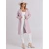 imageANRABESS Womens Cardigans Sweater 2024 Casual Lapel Open Front Knit Warm Wool Coatigan Jacket Long Blazer CoatLight Pink