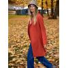 imageANRABESS Womens Cardigans Sweater 2024 Casual Lapel Open Front Knit Warm Wool Coatigan Jacket Long Blazer CoatOrange