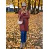imageANRABESS Womens Cardigans Sweater 2024 Casual Lapel Open Front Knit Warm Wool Coatigan Jacket Long Blazer CoatRusty Red