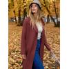 imageANRABESS Womens Cardigans Sweater 2024 Casual Lapel Open Front Knit Warm Wool Coatigan Jacket Long Blazer CoatRusty Red