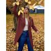 imageANRABESS Womens Cardigans Sweater 2024 Casual Lapel Open Front Knit Warm Wool Coatigan Jacket Long Blazer CoatRusty Red
