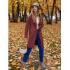 imageANRABESS Womens Cardigans Sweater 2024 Casual Lapel Open Front Knit Warm Wool Coatigan Jacket Long Blazer CoatRusty Red