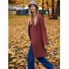 imageANRABESS Womens Cardigans Sweater 2024 Casual Lapel Open Front Knit Warm Wool Coatigan Jacket Long Blazer CoatRusty Red