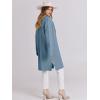 imageANRABESS Womens Cardigans Sweater 2024 Casual Lapel Open Front Knit Warm Wool Coatigan Jacket Long Blazer CoatSky Blue