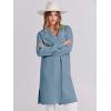 imageANRABESS Womens Cardigans Sweater 2024 Casual Lapel Open Front Knit Warm Wool Coatigan Jacket Long Blazer CoatSky Blue