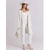 imageANRABESS Womens Cardigans Sweater 2024 Casual Lapel Open Front Knit Warm Wool Coatigan Jacket Long Blazer CoatWhite