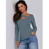 imageANRABESS Womens Cutout Tops Trendy Sexy Long Sleeve Shirts Ribbed Slim Fit Tee 2024 Fall Fashion Going Out Tshirts ClothesGrey Blue