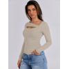 imageANRABESS Womens Cutout Tops Trendy Sexy Long Sleeve Shirts Ribbed Slim Fit Tee 2024 Fall Fashion Going Out Tshirts ClothesKhaki