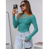 imageANRABESS Womens Cutout Tops Trendy Sexy Long Sleeve Shirts Ribbed Slim Fit Tee 2024 Fall Fashion Going Out Tshirts ClothesLake Blue