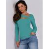 imageANRABESS Womens Cutout Tops Trendy Sexy Long Sleeve Shirts Ribbed Slim Fit Tee 2024 Fall Fashion Going Out Tshirts ClothesLake Blue