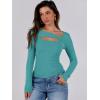 imageANRABESS Womens Cutout Tops Trendy Sexy Long Sleeve Shirts Ribbed Slim Fit Tee 2024 Fall Fashion Going Out Tshirts ClothesLake Blue