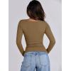 imageANRABESS Womens Cutout Tops Trendy Sexy Long Sleeve Shirts Ribbed Slim Fit Tee 2024 Fall Fashion Going Out Tshirts ClothesLight Brown