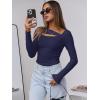 imageANRABESS Womens Cutout Tops Trendy Sexy Long Sleeve Shirts Ribbed Slim Fit Tee 2024 Fall Fashion Going Out Tshirts ClothesNavy Blue