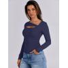 imageANRABESS Womens Cutout Tops Trendy Sexy Long Sleeve Shirts Ribbed Slim Fit Tee 2024 Fall Fashion Going Out Tshirts ClothesNavy Blue