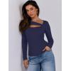 imageANRABESS Womens Cutout Tops Trendy Sexy Long Sleeve Shirts Ribbed Slim Fit Tee 2024 Fall Fashion Going Out Tshirts ClothesNavy Blue