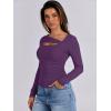 imageANRABESS Womens Cutout Tops Trendy Sexy Long Sleeve Shirts Ribbed Slim Fit Tee 2024 Fall Fashion Going Out Tshirts ClothesPurple