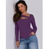 imageANRABESS Womens Cutout Tops Trendy Sexy Long Sleeve Shirts Ribbed Slim Fit Tee 2024 Fall Fashion Going Out Tshirts ClothesPurple