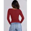 imageANRABESS Womens Cutout Tops Trendy Sexy Long Sleeve Shirts Ribbed Slim Fit Tee 2024 Fall Fashion Going Out Tshirts ClothesRed