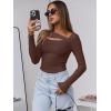 imageANRABESS Womens Cutout Tops Trendy Sexy Long Sleeve Shirts Ribbed Slim Fit Tee 2024 Fall Fashion Going Out Tshirts ClothesRed Brown