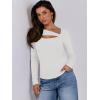 imageANRABESS Womens Cutout Tops Trendy Sexy Long Sleeve Shirts Ribbed Slim Fit Tee 2024 Fall Fashion Going Out Tshirts ClothesWhite