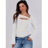 imageANRABESS Womens Cutout Tops Trendy Sexy Long Sleeve Shirts Ribbed Slim Fit Tee 2024 Fall Fashion Going Out Tshirts ClothesWhite
