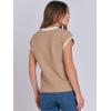 imageANRABESS Womens Summer Cap Sleeve Sweater Crewneck Sleeveless Knit Tops Casual Fit Vest 2025 Trendy Tank Top ShirtsKhaki