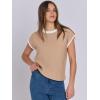 imageANRABESS Womens Summer Cap Sleeve Sweater Crewneck Sleeveless Knit Tops Casual Fit Vest 2025 Trendy Tank Top ShirtsKhaki