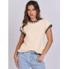 imageANRABESS Womens Summer Cap Sleeve Sweater Crewneck Sleeveless Knit Tops Casual Fit Vest 2025 Trendy Tank Top ShirtsLine Apricot
