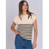 imageANRABESS Womens Summer Cap Sleeve Sweater Crewneck Sleeveless Knit Tops Casual Fit Vest 2025 Trendy Tank Top ShirtsStripe Apricot