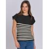 imageANRABESS Womens Summer Cap Sleeve Sweater Crewneck Sleeveless Knit Tops Casual Fit Vest 2025 Trendy Tank Top ShirtsStripe Black