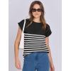 imageANRABESS Womens Summer Cap Sleeve Sweater Crewneck Sleeveless Knit Tops Casual Fit Vest 2025 Trendy Tank Top ShirtsStripe Black White