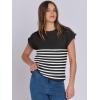 imageANRABESS Womens Summer Cap Sleeve Sweater Crewneck Sleeveless Knit Tops Casual Fit Vest 2025 Trendy Tank Top ShirtsStripe Black White
