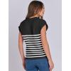 imageANRABESS Womens Summer Cap Sleeve Sweater Crewneck Sleeveless Knit Tops Casual Fit Vest 2025 Trendy Tank Top ShirtsStripe Black White