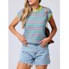 imageANRABESS Womens Summer Cap Sleeve Sweater Crewneck Sleeveless Knit Tops Casual Fit Vest 2025 Trendy Tank Top ShirtsStripe Blue Pink