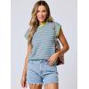 imageANRABESS Womens Summer Cap Sleeve Sweater Crewneck Sleeveless Knit Tops Casual Fit Vest 2025 Trendy Tank Top ShirtsStripe Blue Pink