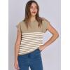 imageANRABESS Womens Summer Cap Sleeve Sweater Crewneck Sleeveless Knit Tops Casual Fit Vest 2025 Trendy Tank Top ShirtsStripe Coffee