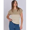 imageANRABESS Womens Summer Cap Sleeve Sweater Crewneck Sleeveless Knit Tops Casual Fit Vest 2025 Trendy Tank Top ShirtsStripe Coffee