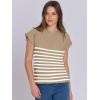 imageANRABESS Womens Summer Cap Sleeve Sweater Crewneck Sleeveless Knit Tops Casual Fit Vest 2025 Trendy Tank Top ShirtsStripe Coffee