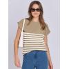 imageANRABESS Womens Summer Cap Sleeve Sweater Crewneck Sleeveless Knit Tops Casual Fit Vest 2025 Trendy Tank Top ShirtsStripe Coffee