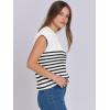 imageANRABESS Womens Summer Cap Sleeve Sweater Crewneck Sleeveless Knit Tops Casual Fit Vest 2025 Trendy Tank Top ShirtsStripe White