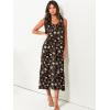 imageANRABESS Womens Summer Maxi Dresses Fit ampamp Flare Flowy V Neck Sleeveless Swing Casual Tiered Beach Sundress with PocketsBlack With Floral Red Yellow