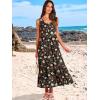 imageANRABESS Womens Summer Maxi Dresses Fit ampamp Flare Flowy V Neck Sleeveless Swing Casual Tiered Beach Sundress with PocketsBlack With Floral Red Yellow
