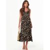 imageANRABESS Womens Summer Maxi Dresses Fit ampamp Flare Flowy V Neck Sleeveless Swing Casual Tiered Beach Sundress with PocketsBlack With Floral Red Yellow