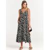 imageANRABESS Womens Summer Maxi Dresses Fit ampamp Flare Flowy V Neck Sleeveless Swing Casual Tiered Beach Sundress with PocketsBlack With Floral White