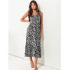 imageANRABESS Womens Summer Maxi Dresses Fit ampamp Flare Flowy V Neck Sleeveless Swing Casual Tiered Beach Sundress with PocketsBlack With Floral White