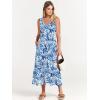 imageANRABESS Womens Summer Maxi Dresses Fit ampamp Flare Flowy V Neck Sleeveless Swing Casual Tiered Beach Sundress with PocketsFloral Royal Blue