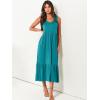 imageANRABESS Womens Summer Maxi Dresses Fit ampamp Flare Flowy V Neck Sleeveless Swing Casual Tiered Beach Sundress with PocketsLake