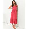 imageANRABESS Womens Summer Maxi Dresses Fit ampamp Flare Flowy V Neck Sleeveless Swing Casual Tiered Beach Sundress with PocketsPeach